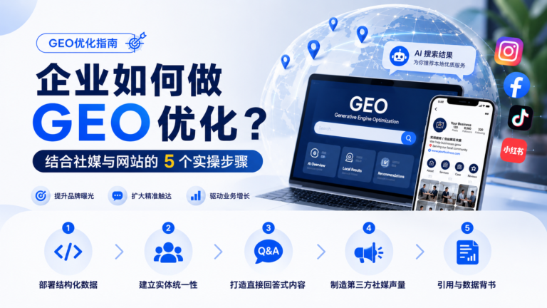 企业如何做 GEO优化?结合社媒与网站的 5 个实操步骤